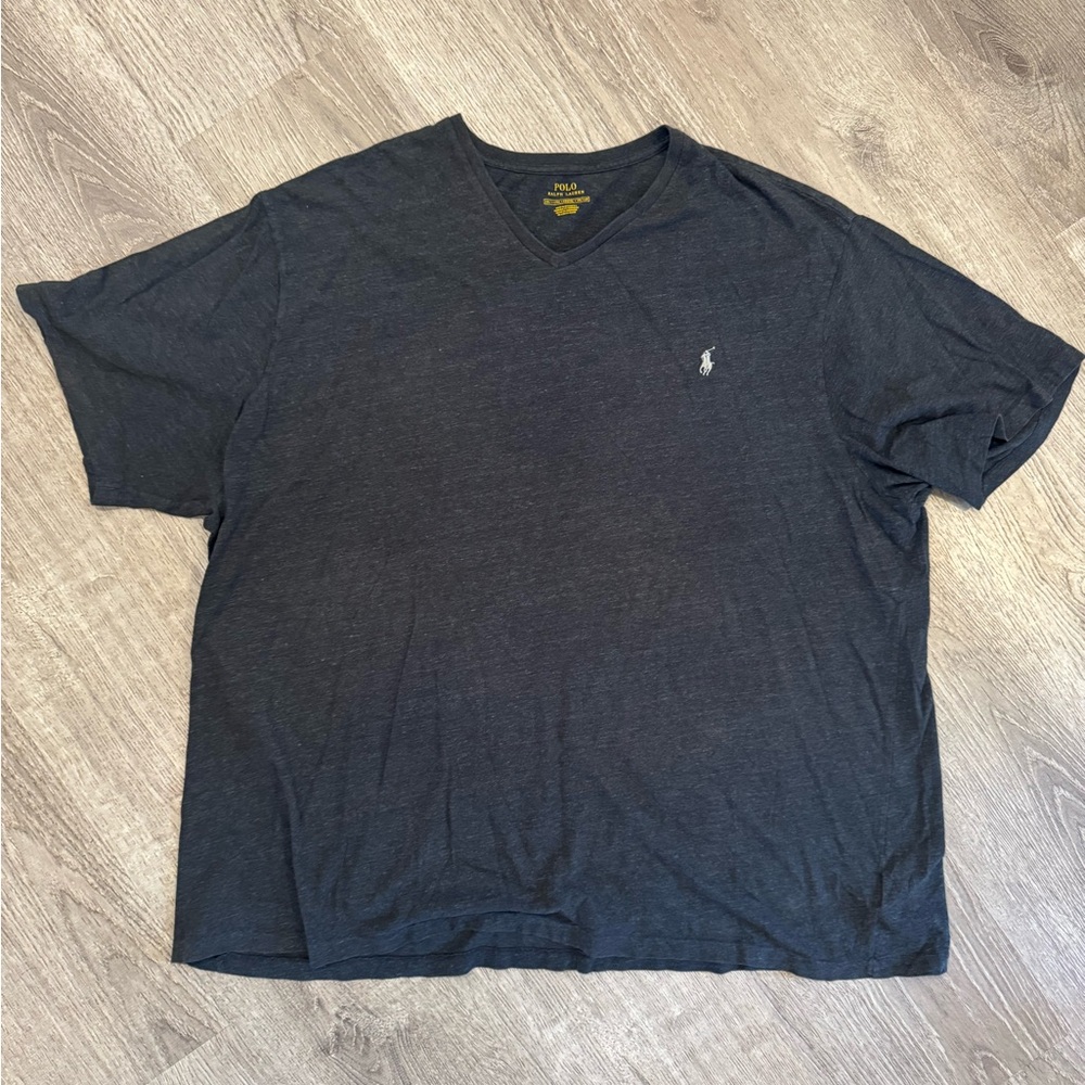 Polo by Ralph Lauren Men's Charcoal V-Neck T-Shirt